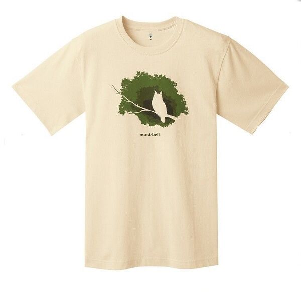 モンベル ペアスキンコットンT ミミズク M・Sサイズ ナチュラル 男女兼用 Tシャツ wic.t