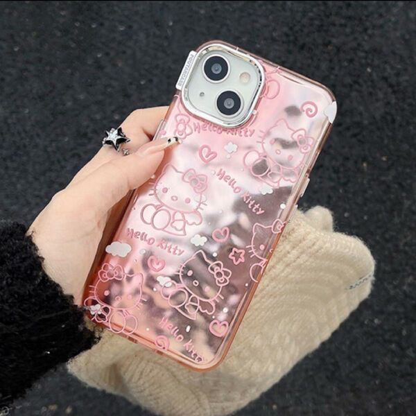 キティ スマホケース iPhone13.14.15 サンリオ ピンク 新品 可愛い iPhone