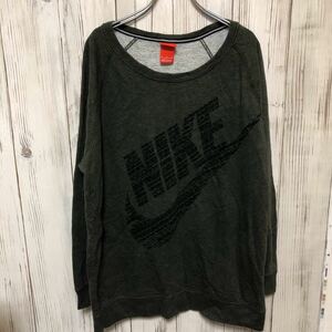 [ rare ]NIKE Nike super Bick Logo print entering sweat sweatshirt M size 