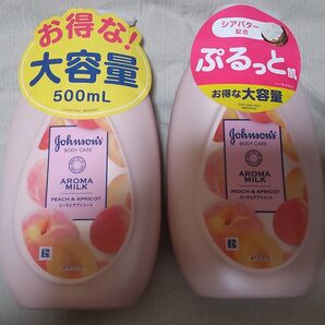 2点●ジョンソンボディケア ラスティング モイスチャー アロマミルク ピーチとアプリコットの香り 500ml