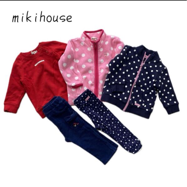 mikihouse 80サイズまとめ売り フリース パンツ トレーナー 子供服 女の子 トップス 上着 長袖