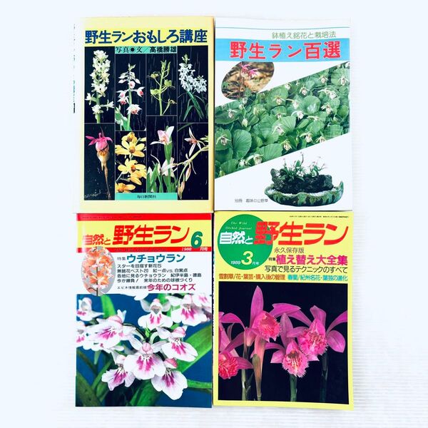 野生ラン 関連本 まとめて4冊 セット 自然と野生ラン 野生ラン百選 野生ランおもしろ講座