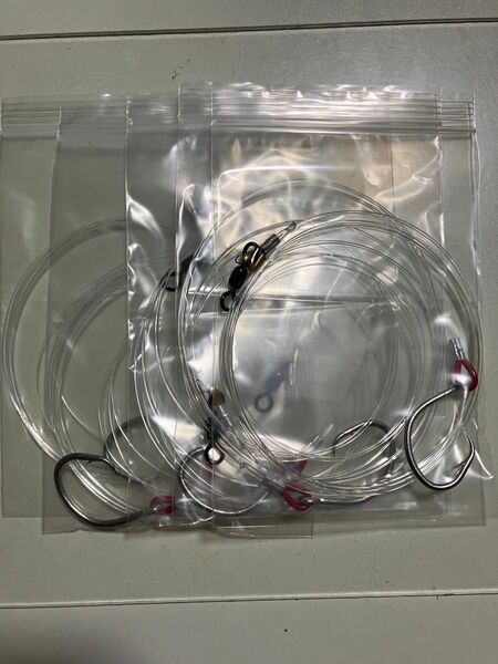 クエ仕掛け 5セット クエ針32号 ナイロン80号120センチ 捨て糸14号70センチ付き アラ仕掛け 泳がせ仕掛け