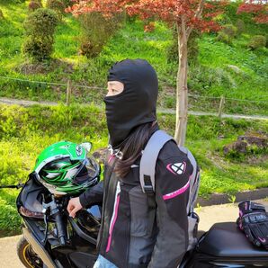 夏用 UVカット バラクラバ 冷感 マスク ヘルメットインナー フェイスカバー 風防 自転車