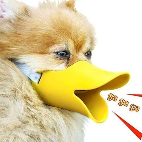 【残り僅か】 犬用 マズル 口輪 シリコン 噛み防止 Sサイズ イエロー