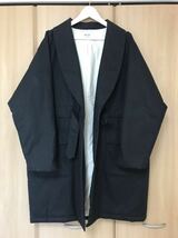 【美品】 UNITUS ユナイタス / Belted Shawl Coat -Wax Cotton- / L ブラック / ワックスコットン ベルテッド ショール コート_画像7