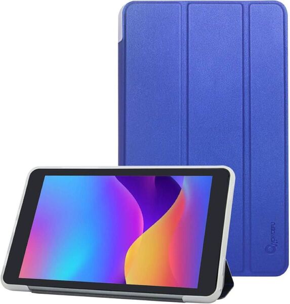 wowdefu タブレット8インチF80W専用設計 全面保護カバー ネイビー