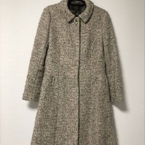【送料無料】美品TOCCA コート ツイード トッカ フェミニン Aライン 冬服Lサイズ