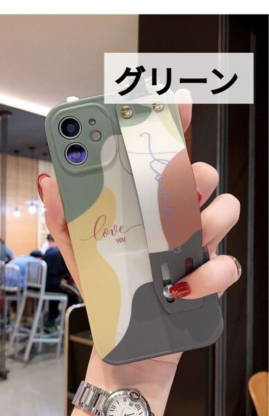 iPhoneケース iPhone12promax スマホケース カバー 緑 カラフル マーブル 可愛い お洒落 韓国 軽量