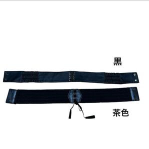 風 ベルト 太め 茶色と黒