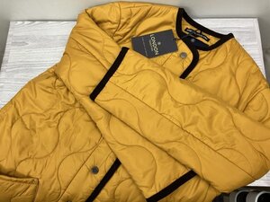 ★送料割引!キルティングコート カラーレス 軽量 防風防寒 34表示 M相当 マスタード 英国製 LONDON Tradition LADIES★未使用