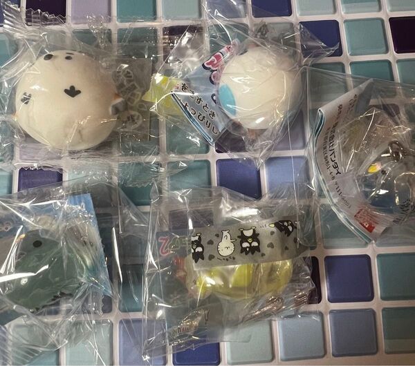 ガチャ インコ、シマエナガ5点セット