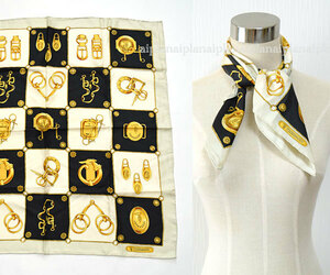  Trussardi # с логотипом Logo узор рисунок шелк шарф оттенок бежевого TRUSSARDI scarf