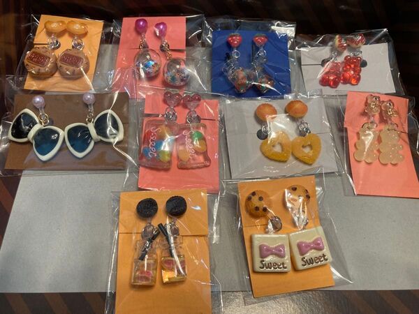 ハンドメイド キッズ イヤリング アクセサリー