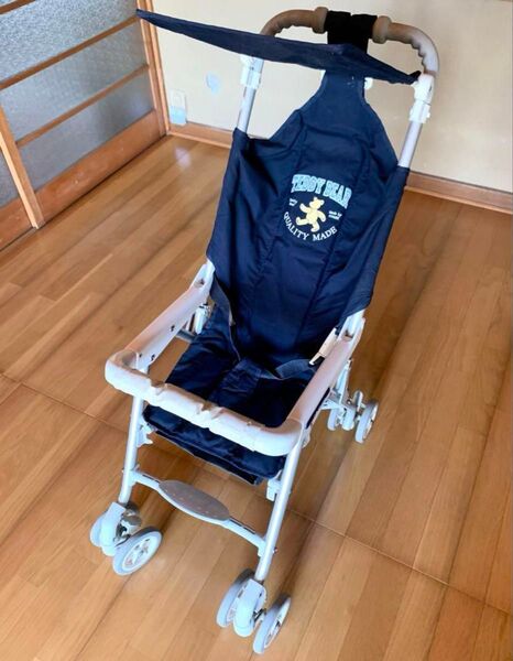 COMBI コンビ テディベアベビーカー 折りたたみ可能 サンバイザー ネイビー ベビーカー