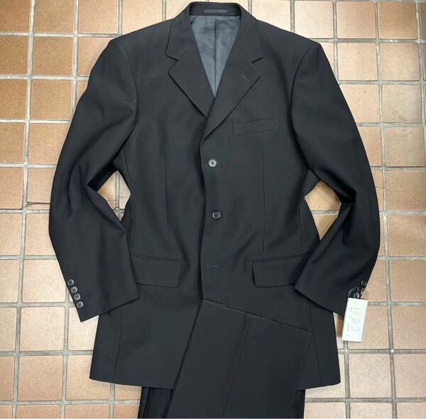 新品【サイズY8 3L★上品な礼服】3Bシングルスーツ ブラックフォーマル 背抜き メンズスーツ 喪服 冠婚葬祭 漆黒
