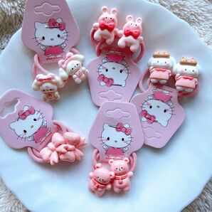 新品 キッズヘアゴム 10本セット 可愛い リボン うさちゃん くま