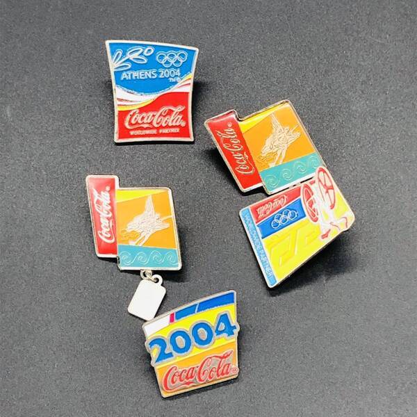 【 オリンピック ピンバッチ 】 5個セット 2004年 アテネオリンピック ピン バッチ コカ コーラ ノベルティー コカコーラ まとめて
