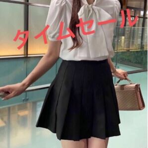 ミニスカート Aライン 着痩せ プリーツスカート レディーススカート skirt 黒 かわいい ミニスカート 新品