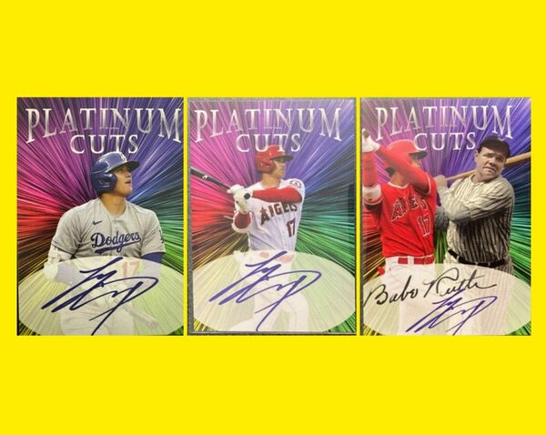 ☆送料無料☆大谷翔平1000枚限定生産 サイン入り PLATINUM CUTS3種類セットロサンゼルス・ドジャース エンゼルス
