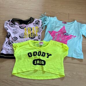 Tシャツ 半袖Tシャツ 女の子 子供服 ANAP アナップ シスタージェニィ 可愛い 派手 ダンス ピンク ブラック 蛍光色