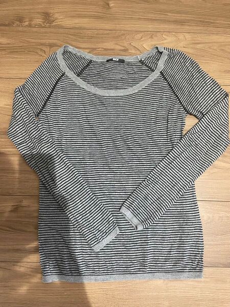 SLY スライ カットソー グレー Tシャツ Uネック トップス 長袖