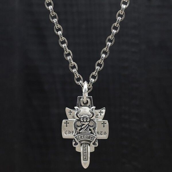 トリンケッツ ペーパーチェーン シルバー クロス ネックレス アクセサリー