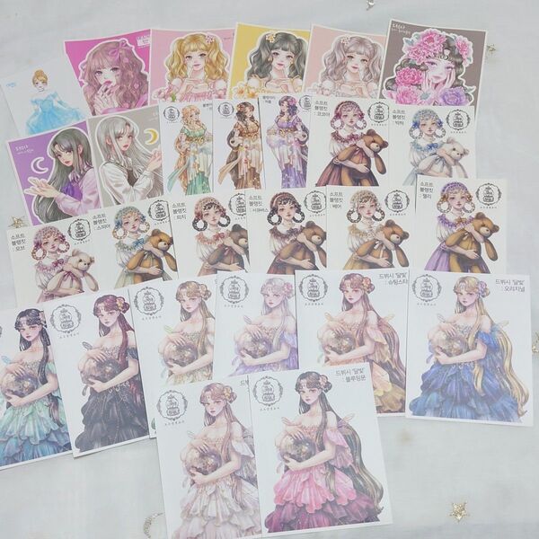 ☆250枚☆ 人物ステッカー 女の子ステッカー コラージュ素材 まとめ売り