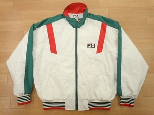 FILA filler * Old polyester × nylon jacket M~L about * old clothes jumper blouson * prompt decision *h