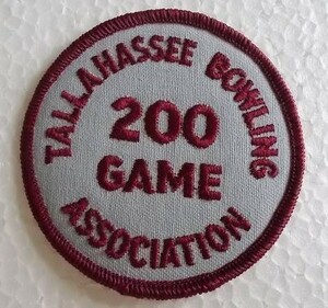 90s ボウリング Tallahassee Bowling 200 GAME ボール ピン ワッペン/ ビンテージ アメリカ USA ボーラーシャツ おしゃれ 109