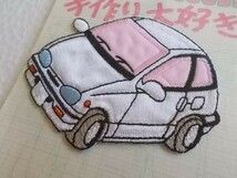 80s 車 乗り物 ワッペン/自動車 刺繍 パッチ キャラクター 昭和 レトロ かわいい キャラクター ポップ②99_画像3