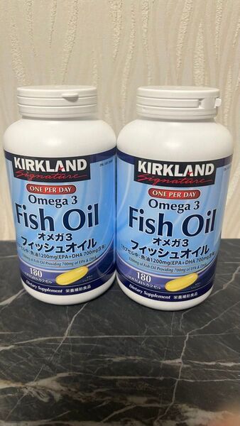 コストコ カークランド フィッシュオイル オメガ3 DHA EPA 180粒×2 サプリメント