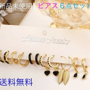 【新品未使用】ピアス6点セット