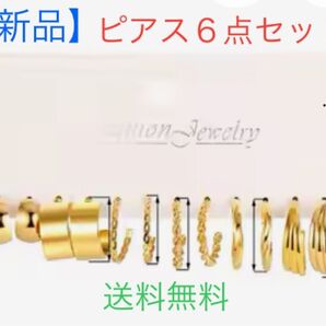 【新品未使用】ピアス6点セット