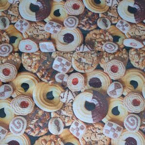 クッキー柄ポリエステル撥水加工