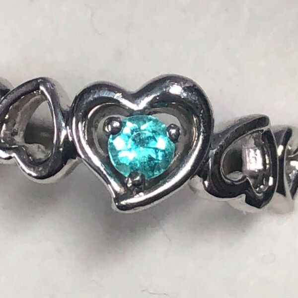 ジェムケリー パライバトルマリンリングpt900 0.136ct 10号