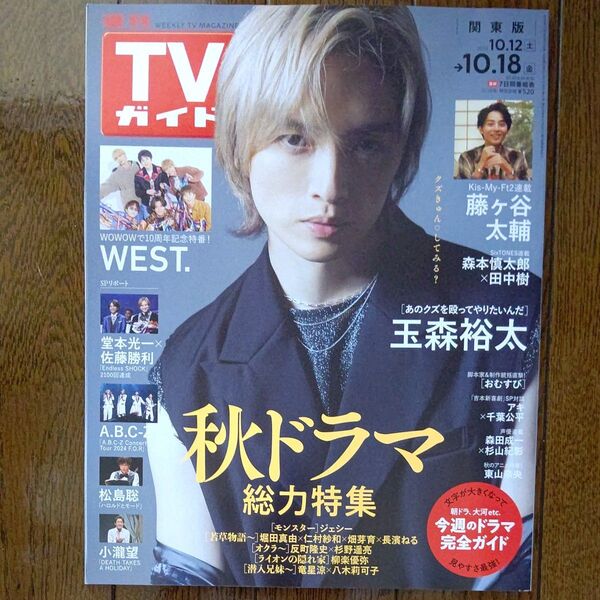 週刊TVガイド 関東版 2024.10/12~10/18 表紙 玉森裕太