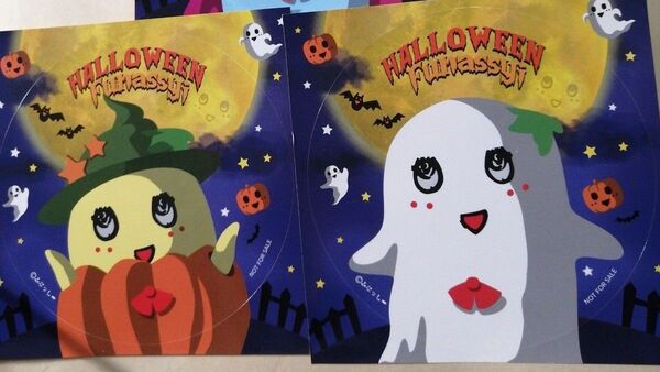 ふなっしー ハロウィンステッカー 2種 ふなっしーランド 名古屋 ノベルティ