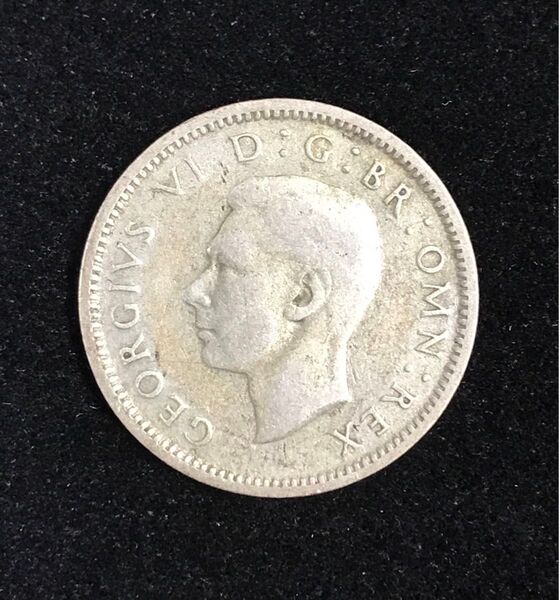 イギリス 1946年 ジョージ6世 6ペンス銀貨 2.77g sv500
