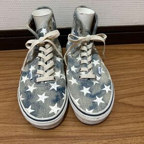 VANS スニーカー ハイカット デニム系 星柄 内側ヒョウ柄