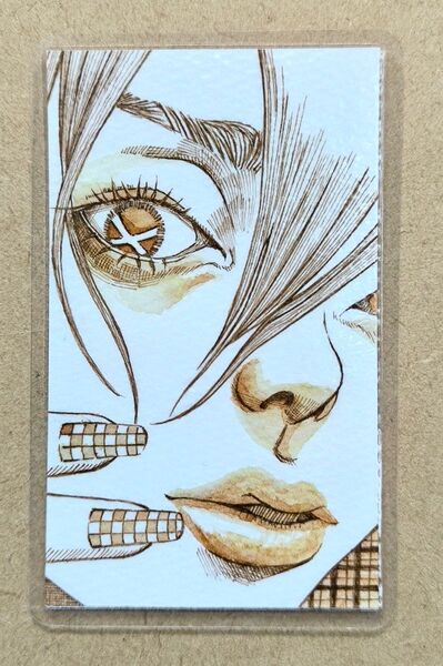 「チェック」イラスト ペン画 水彩画 オリジナルイラスト