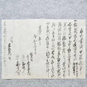 古文書 寛政十年 永代売渡シ申田地手形之事 詳細不明 未解読 江州 蒲生郡 稲垂村 滋賀県