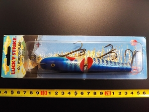 ラッキーストライク 6インチ ジョイントプラグ #2000 #88/Blue Pike 箱入り ① LUCKY STRIKE BAIT WORKS OL'WOODEN Jointed Plug