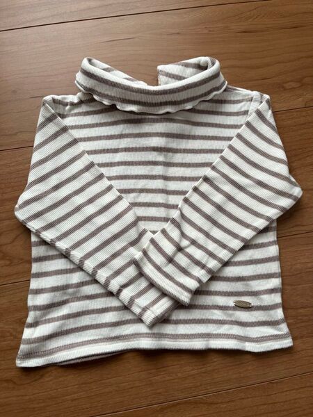 プティマイン 長袖Tシャツ キッズ ボーダー トップス 100