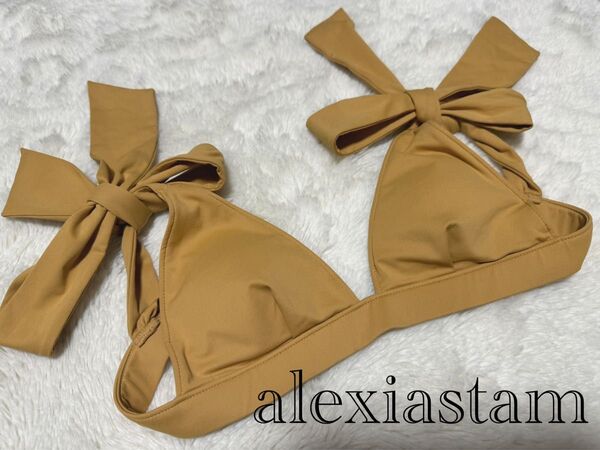【新品】ALEXIASTAM アリシアスタン ビキニ 水着 トップス イエロー
