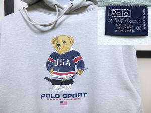 90s ポロスポーツ ポロベアー スウェット パーカー USA製 / 90年代 POLO SPORT RALPH LAUREN BEAR スエット