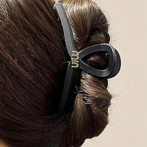 ヘアクリップ バレッタ マットブラック ③ ヘアアクセサリーのおまけ付けます