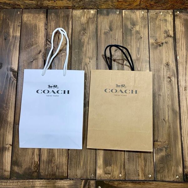 COACH コーチ ショップ袋 手提げ紙袋 2枚セット