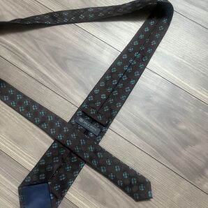 美品 ブリックハウス ネクタイ ブラウン ドット ダーク レトロ トラッド