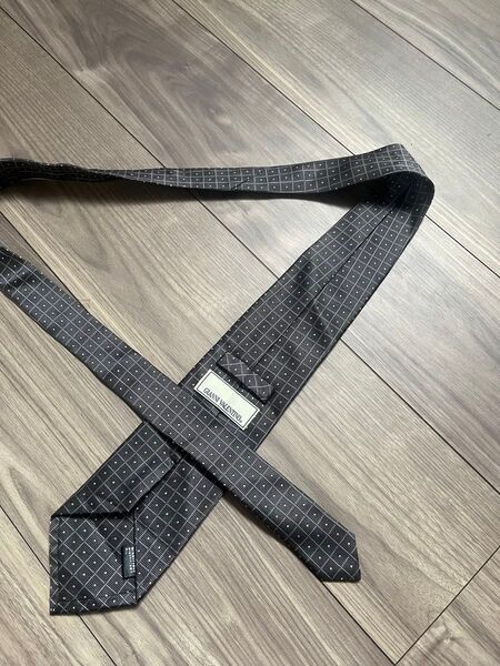美品 ヴァレンティノ ネクタイ グレー チェック ドット 小紋 ブリティッシュ
